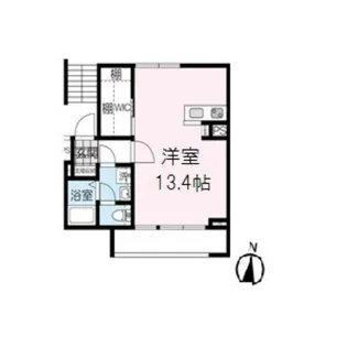 アーバンフラッツ五橋 【南棟】【2階】の間取り