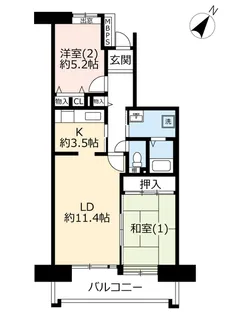 URベイシティ本牧南【10階】の間取り
