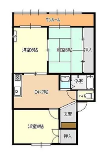 サンライズ1【2階】の間取り