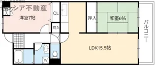 コンフォートヴィラ緑橋【3階】の間取り