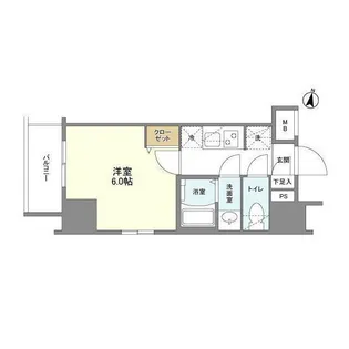 インペリアルフラット武蔵小山【10階】の間取り