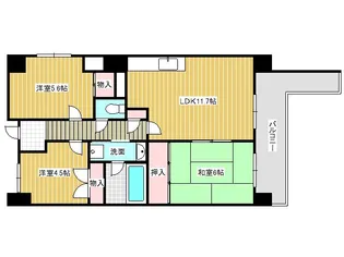 エンゼラート明石【9階】の間取り