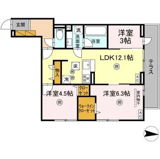 d-kuutio(ディークッティオ)【1階】の間取り