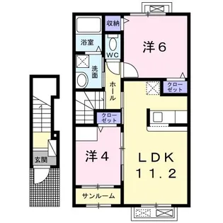 メルディア B【2階】の間取り