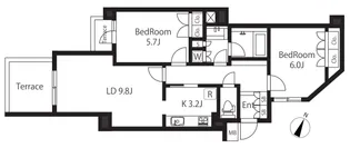 グローリオ駒沢大学【1階】の間取り
