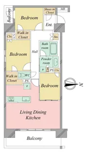 レーベン浜松VISTAGE(1204)【12階】の間取り