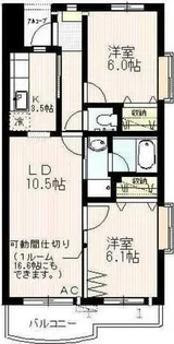 ラーク上北台【3階】の間取り