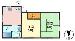 ホワイトアベニュー2番館【1階】の間取り