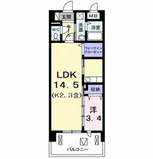 カーサ・ル・コットン【6階】の間取り