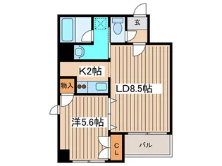 スカイパレス北1条【2階】の間取り