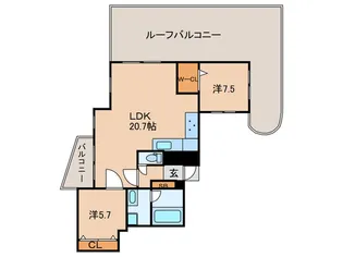 セレッソコート芦屋大原【4階】の間取り