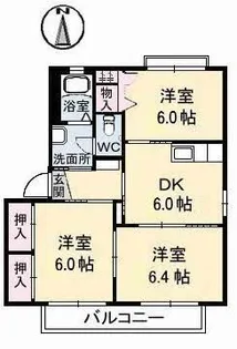 バリュージュ七日市 B棟【2階】の間取り