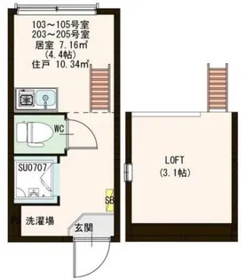 Stage 高田馬場【1階】の間取り