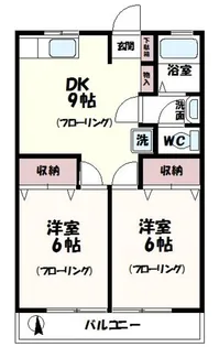 パレスのばら【2階】の間取り