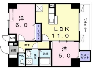 レジデンス桜樺【2階】の間取り