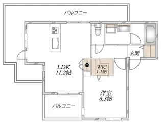 ルミエール西横浜【3階】の間取り