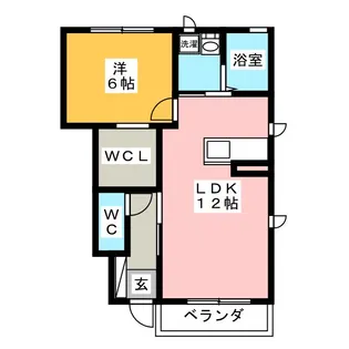 ヴェント・ヴィブレ【1階】の間取り