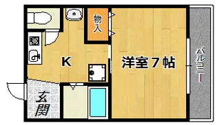 スタンドアップ野里【7階】の間取り