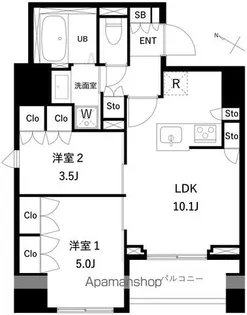 タスキプライムテラス本蓮沼【11階】の間取り