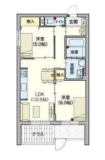 (シニア限定)Magnolia【1階】の間取り