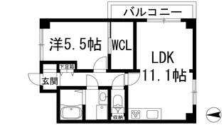 サンローゼ【3階】の間取り
