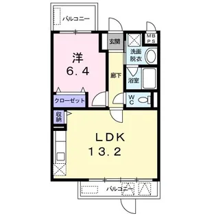 グレイス フローラ【1階】の間取り