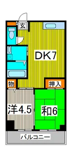 仲町ハイム【1階】の間取り