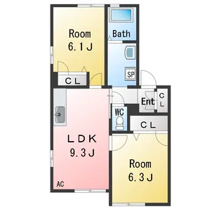 グランドソレーユ【1階】の間取り