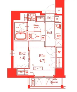 ラグゼナ横浜鶴見II【2階】の間取り