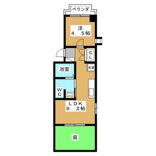 ジュネス調布【1階】の間取り