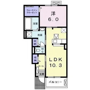 スクエア長浦【1階】の間取り