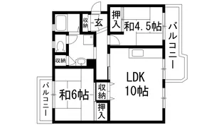 中山五月台8号棟【4階】の間取り
