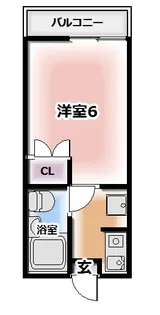 ハッピーハイツII【1階】の間取り