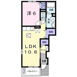 シックス シュライン エデンA【1階】の間取り