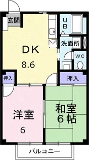 ニューシティ若葉【1階】の間取り