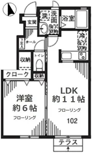 CASA KINUTA【1階】の間取り