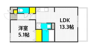 アムール清瀧【1階】の間取り