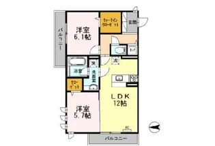 ピオニー北石切【2階】の間取り