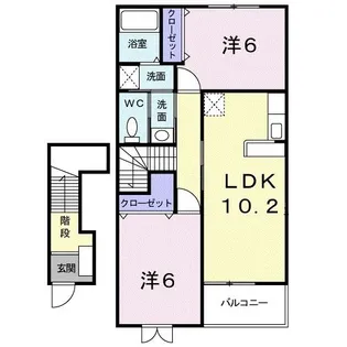 H&M 木村【2階】の間取り