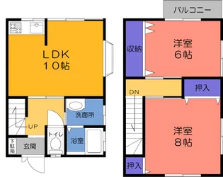 新橋弐番館【2階】の間取り