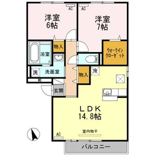 セレーノ弐番館【1階】の間取り
