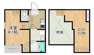 MODERN PALAZZO 福田町B【1階】の間取り