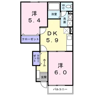 あぷりこっとI番館【1階】の間取り