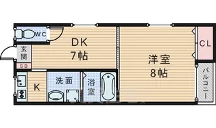 シャルレ岡町【4階】の間取り