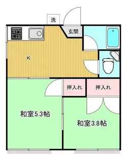 山岸アパート【2階】の間取り