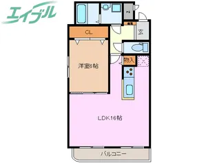 フレンドリーI【3階】の間取り