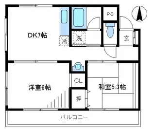 ハイツダイヤフラワーズ【3階】の間取り