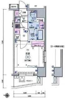 リヴシティ田町【9階】の間取り