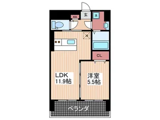 ガイナステイツ海田市駅前【8階】の間取り