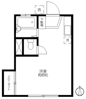 アパートメント和光【2階】の間取り